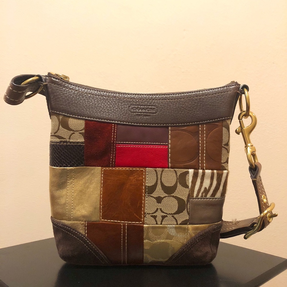 Coach Holiday Patchwork Mini Duffle - image 1